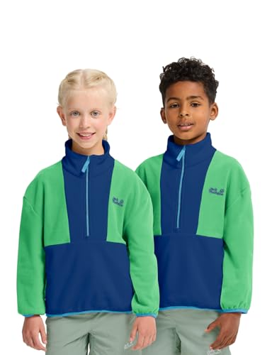Suéter Jack Wolfskin Taunus Hz K pulóver infantil con diseño colorblock y cuello con cremallera