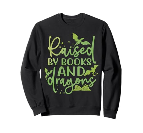 Raised By Books and Dragons Fantasy Book Lover T�V���c �g���[�i�[