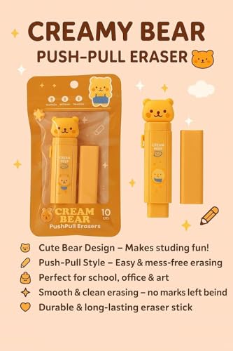 Image of Capybara Pencil Box Set with Eraser, Lockable School Case | Capybara pencil box with handle, mirror, white board and refillable eraser for organized school supplies.