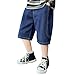 Cargo Denim Shorts for Boys Vintage Baggy Wide Leg Pull On Bermuda Shorts with Pockets Loose Fit Knee Length Jean Pants for School Kids