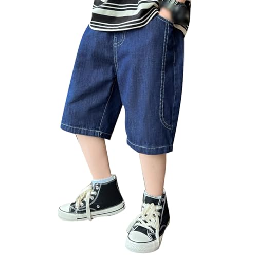 Generisch Pantalones vaqueros para bebé con cintura elástica, para niños pequeños, con ositos, informales, holgados, pantalones de chándal para niños, pantalones de otoño, azul, 11-12 años