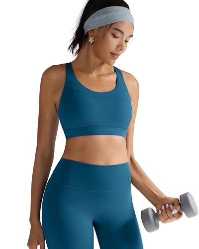 Image of RUNNING GIRL Sports Bras for Women High Support,Racerback Supportive Molded Cup Sports Bra with Sewn in Pads
