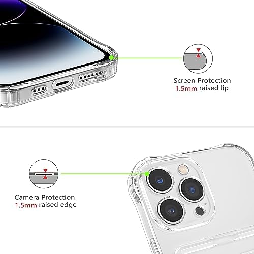 DEFBSC Case for iPhone 12 Pro Max, Transparent Back Card Holder Phone Case, Ultra Slim Soft TPU Shockproof Clear Case with Card Slot for Back of Phone - White