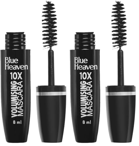 Image of Blue Heaven 10X Volumising Mascara | Waterproof & Smudge Proof | Light Weight Formula | Long Lasting Mascara for Women | Stays Upto 12 Hrs | 8ml (Pack of 2)