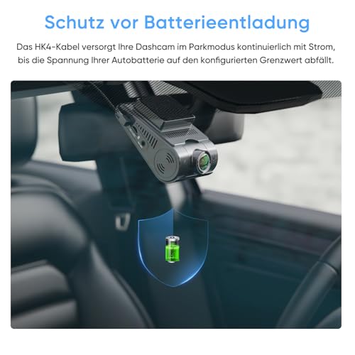 VIOFO HK4 Acc Hardwire Kabel nur für A329/A329S/ T130 / A119 Mini 2/ WM1 / A229 / A139 Serie, Aktiviert den Parkmodus und den Niederspannungsschutz, Sicherung ist erforderlich (separat kaufen sollten)