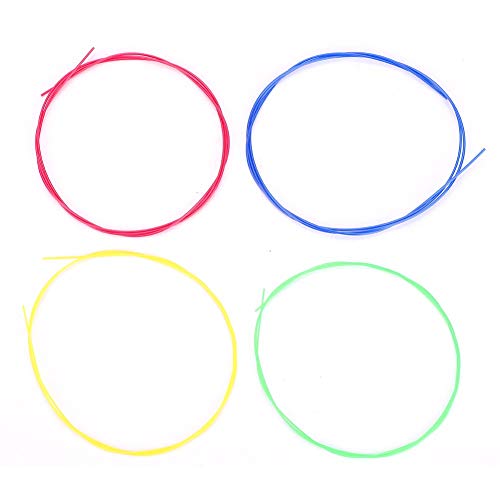 4pcs Colorful Ukelele Strings Set, Metal Strings Replacement with Clear Sound, Convenient Design for Ukelele, Nice Present for Musicians