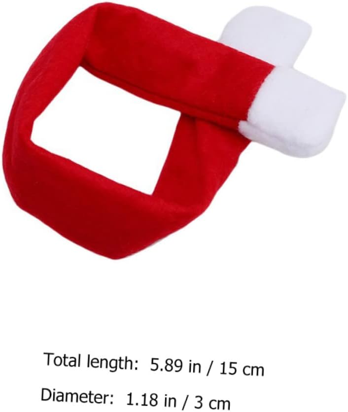 Nonwovens Xmas Wine Bottle Scarf Hat Set Decorative 6 Sets Red