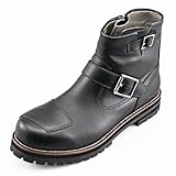 デイトナ(Daytona) バイク ブーツ ライディングブーツ メンズ 防水 本革 牛革 シフトパッド付き サイドジップ エンジニアブーツ DS-007 WP ブラック 26.5cm 62877