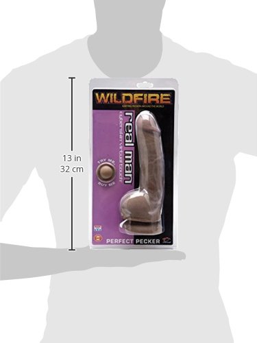 Wildfire Realistic Dildo Cyberskin Ultra-Soft Lifelike Cock Penis With Suction Cup For Hands-Free Play 8 Inch #TOP7