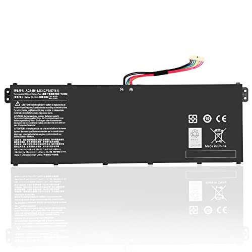 Exmate Batería 3400mAh AC14B13J AC14B18J para Acer Aspire ES1-111M ES1-131 ES1-521 ES1-522 ES1-531 ES1-533 ES1-571 ES1-731 ES1-731G, Acer Chromebook 11 CB3-111 13 CB5-311, Acer Extensa 2519