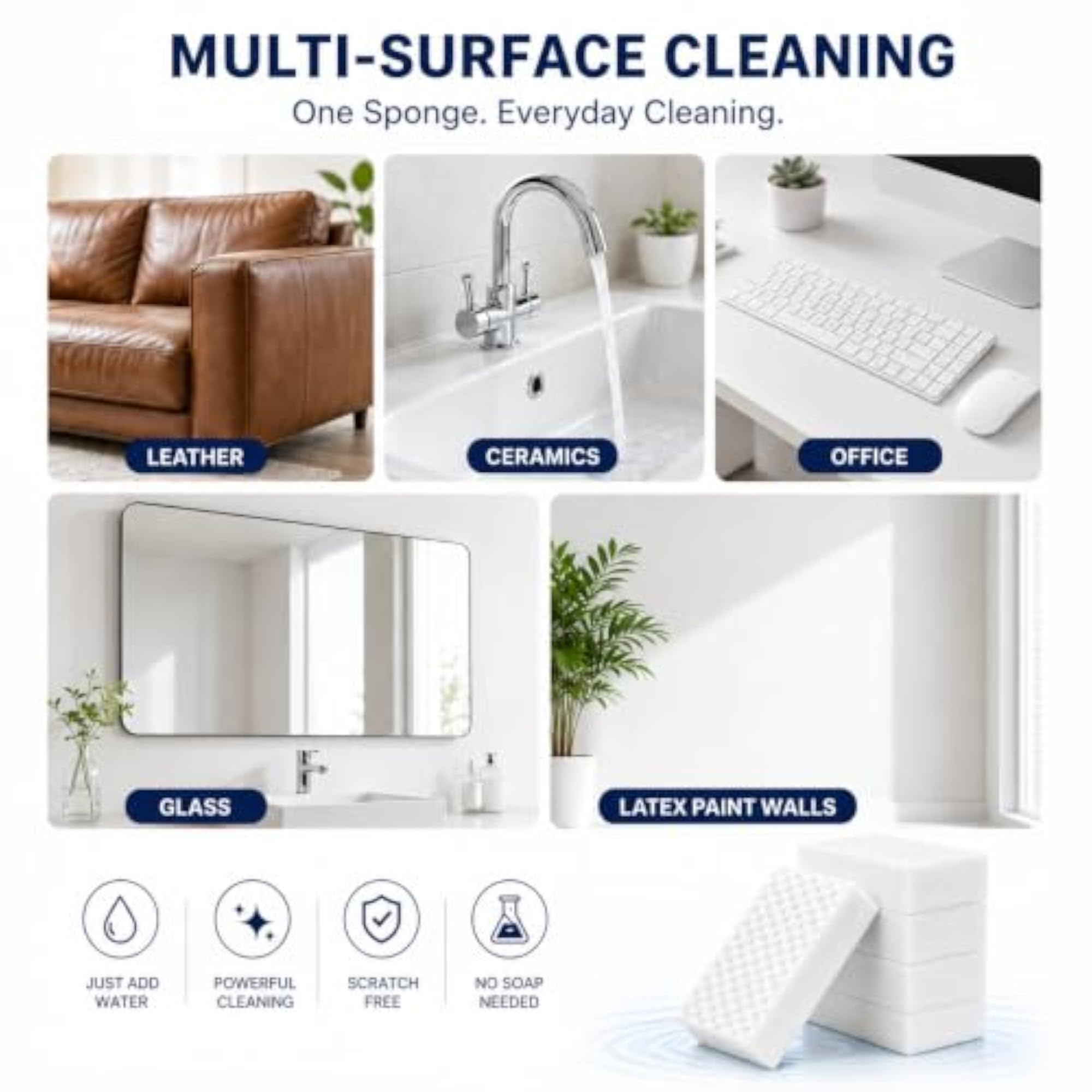 Magic Eraser Sponge for Multi-Surface Cleaning