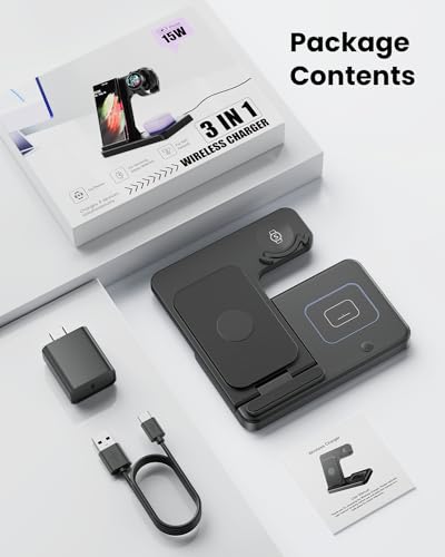 Geekera G334S-01 Wireless Charger For Samsung, 3 In 1 Foldable Wireless Charging Station thumb #6
