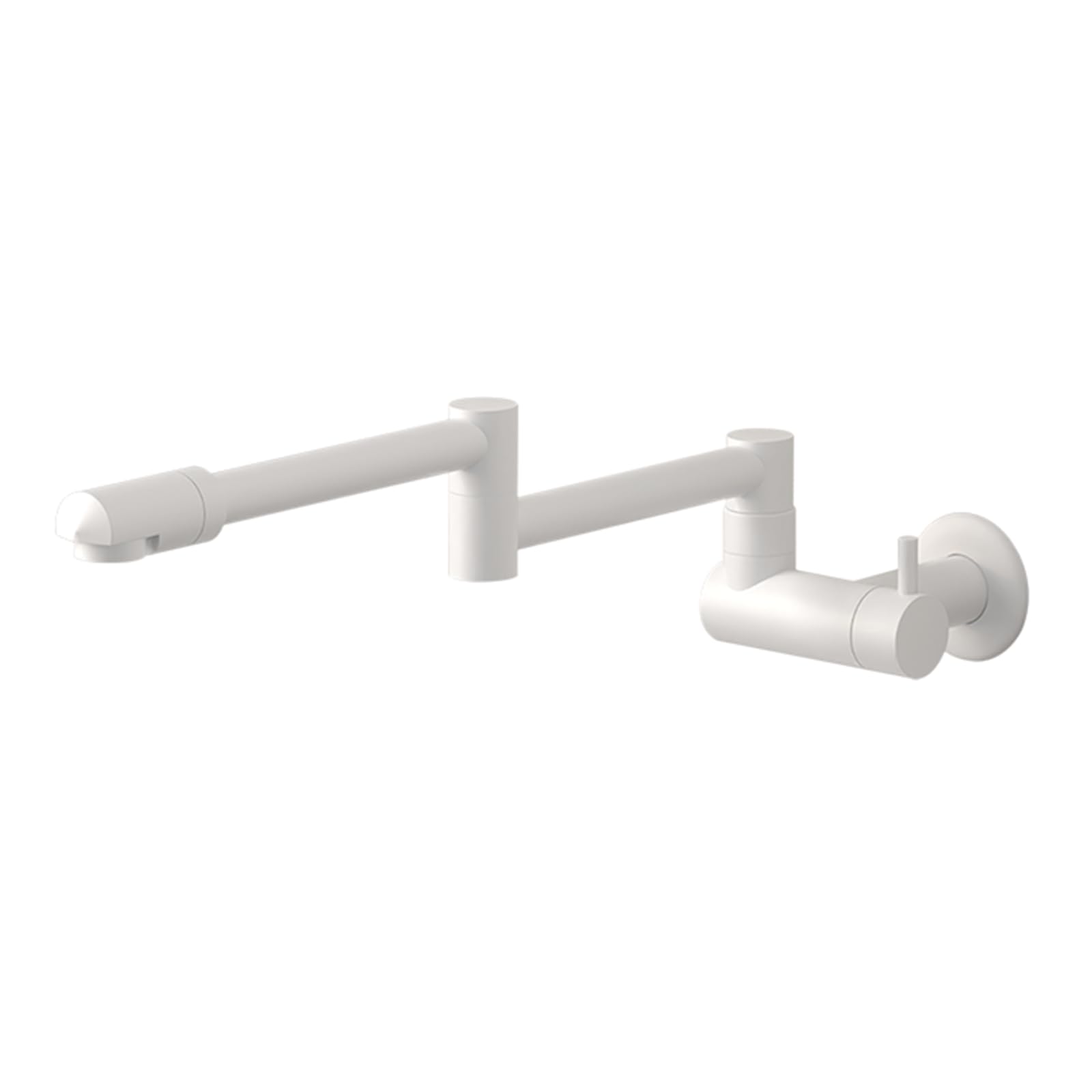 Grifo Cocina de Pared Grifo Cocina Plegable Grifos de Llenado de Ollas de Latón Rotativo,Blanco