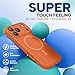 Miracase Magnetic for iPhone 17 Pro Max Case, Compatible with MagSafe, Integrated Silicone Camera Control Cover, 3.0mm Thicken Shockproof Drop Protection Phone Case for iPhone 17 ProMax, Orange
