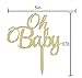 LOVELY BITON Mirrored Gold Oh Baby Cake Topper, Baby Shower 1st Birthday Party Decorations, Welcome Baby Decorations, Baby Shower Party Cake Decor