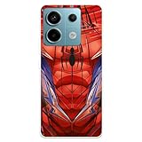 Coque compatible avec Xiaomi Redmi Note 13 5G Officielle Marvel Spiderman Torso pour protéger votre mobile. Coque en silicone transparente souple sous licence officielle Marvel