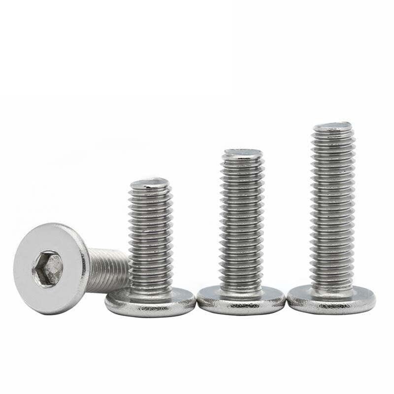 Low Profile Thin Head Stainless Steel Bolts Hex Head 10-60mm - M6 10mm / 25, Silver - Image 3