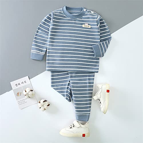 Kids Girls Boys' 2-Piece Snug Fit Cotton 𝐏ajama Set Striped Sl𝐞epwear for Kids Toddler Long Sleeve 𝐏js Loung𝐞wear4