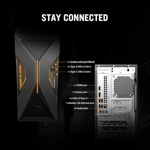 Image of ASUS TUF T500 (2025) Gaming Desktop PC, Intel Core i5-13420H Processor, NVIDIA GeForce RTX 3050, 512GB M.2 NVMe PCIe 4 SSD, 16GB DDR5 RAM, Windows 11 Pro, T500MV-DS553