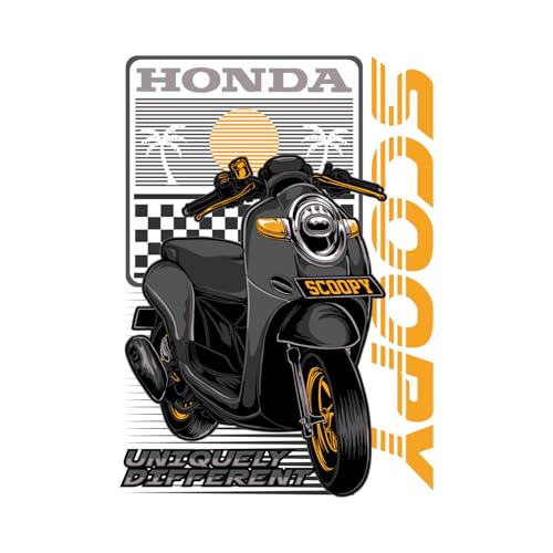 Image of BLINKART Honda ScoopyCar Posters Sticker Gift Items for Boys Room Wall Decor || Comes with Double-Sided Tape|| Decoration Bedroom Living Room Office Studio Decor | 12x18 In (A3) - CAR-255