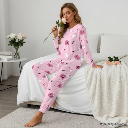 Image of Womens Lounge Set Long Sleeve Soft Pajama Sets