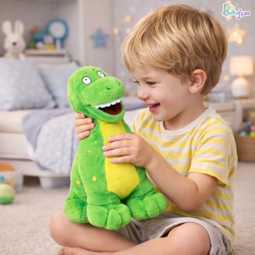 Image of 30 CM Dinosaur Soft Toy |Cartoon Green Plush Stuffed Animal | Cute Cuddly Dino Teddy for Kids and Babies | Small Huggable Soft Toy Birthday Gift for Boys and Girls | Baby Plush Toy Stuff Toy