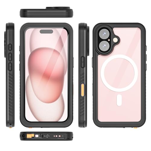 Coque étanche pour iPhone 16 protégeant des chutes et de l'eau IP68