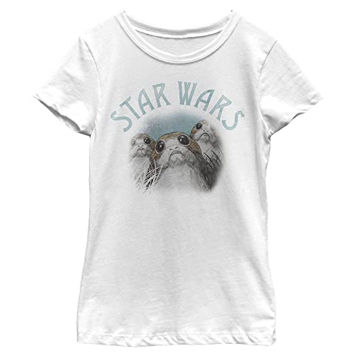 T-shirt Star Wars Porg fille blanc vêtement manches courtes taille L