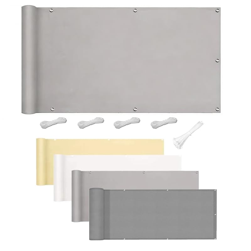 Rectangle Sun Shade Sail UV Block Shade Cloth Canopy 3.7x4m - Sunshade Netting for Patio Fences Backyard Deck Garden Yard Outdoor Garages, Swimming Pools, Providing Shade, Cooling (Grey)