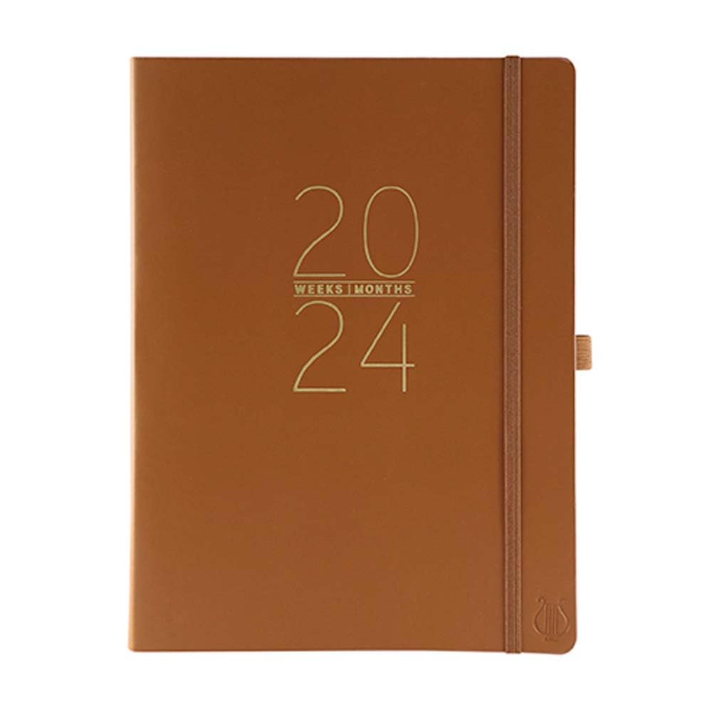 Graphique 2024 Apollo Business Planner | 18 Month Organizer, July 2023 - Dec. 2024 | Weekly & Monthly Spreads | To-Do List & Note Pages | Pen Loop | Vegan Leather | Classic Brown | 8” x 10”