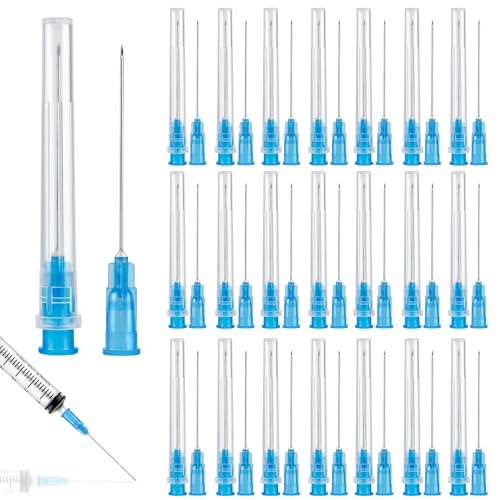 100 Stück 23 G (0 6 x 38mm) Edelstahl Abgabe Tube für Flüssigkeiten Einzeln Verpackt Abgabe Tube für Nachfüllflüssigkeiten Industrie Laborzubehör für Haushalt Hobby Öl Klebstoff