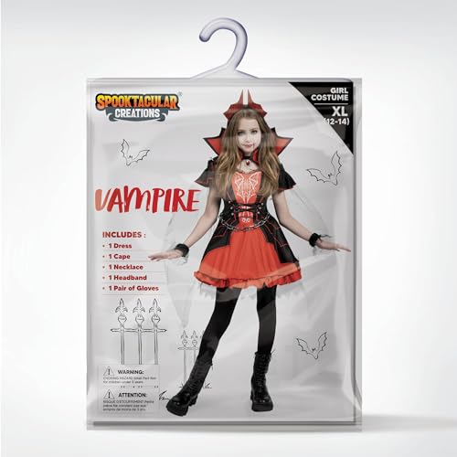 Disfraz de Vampiro Rojo Oscuro para Niñas Halloween miniatura 5