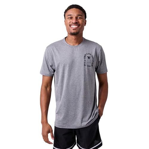 Demon Slayer Tanjiro Earring & Fox Mask Men's Athletic Heather Crew Neck Short Sleeve Performance Tee - Main Image