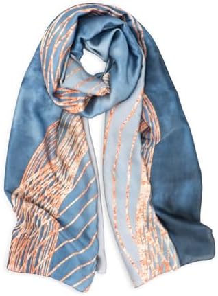 vimate 100% Large Silk Feeling Scarf-Women's Fashion Long Mulberry Silk Satin Neck Scarf Sunscreen Shawl Wrap Headscarf