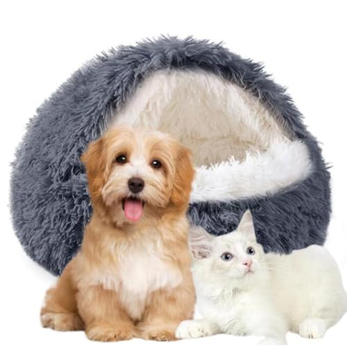 SHJOEE Soffice Letto a Forma di Conchiglia per Cani e Gatti Cuccia Cane Gatto Interno Morbida Caldo Divano in Peluche per Animali Domestici Fluffy Peluche Letti per Cani Lavabili Antiscivolo