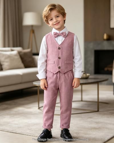 Image of SANGTREE Baby Boys Toddler Gentleman Kids Formal Outfits Long Sleeve Suit Clothing Set 3 Months - 9 Years
