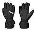 Baogaier Gants Ski Hiver Chaud Imperméables Tactile pour Garcon Fille Enfant, Gants Sport de Ski Fond Coupe-Vent pour Sports d'hiver de Plein Air Cyclisme Course Snowboard -30℃ Froid - Noir 7-10 Ans