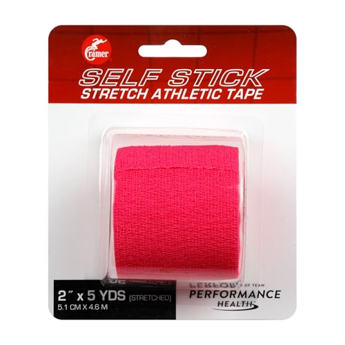 Image of Cramer Eco-Flex Self-Stick Stretch Tape, Pink, 2 inch x 5 yd, Cohesive Athletic Bandage Wrap, Athletic Trainer Flexible Sports Tape, Easy Tear Vet Wrap for Pets, Self Adhesive Bandage Roll, 5 Yards