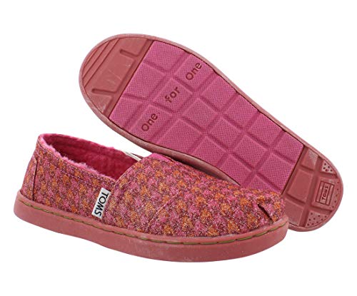 TOMS Classic Houndstooth Girl's Shoes Size 3, Color: Red2
