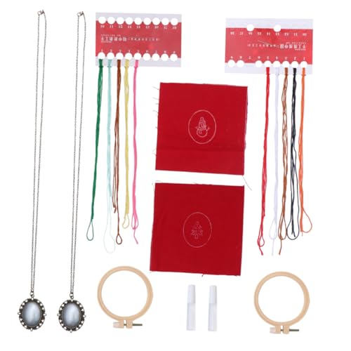 Kit de collar bordado DIY artesanal Mipcase para principiantes y manualidades textiles en casa