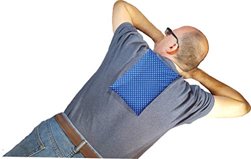 Microwavable Corn Filled Heating Pad And Cold Pack / Washable 100% Cotton Cover (7.5"Wx11"L, Polka Dot - Blue) #TOP3