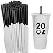 Disposable Plastic Drinking Straws - Individually Paper Wrapped (Black, 500)