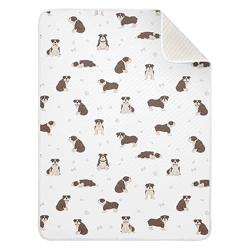 Image of Swaddle Blanket for English Bulldog Dogs Baby Receiving Blanket Muslin Baby Swaddles Soft Cotton Breathable Nursery Blankets for Unisex Boys and Girls 30x40 Inch