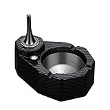 Cigarette Ashtray Ash Holder with Permanent Forever Match Refillable Lighter Stainless Steel Ash Tray,Great Gift for Men, Birthday, Christmas, No Oil