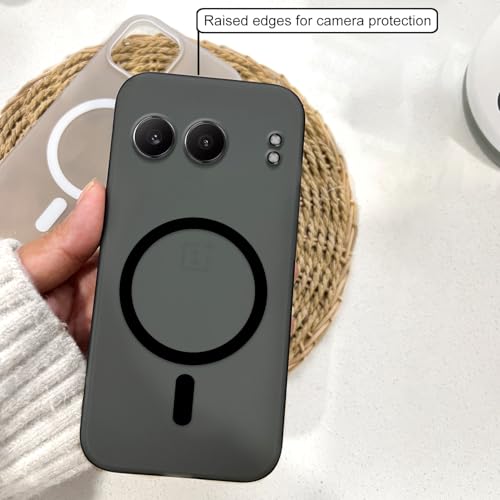 Image of COLORflow Back Cover Compatible with OnePlus Nord 4 5G | Black Matte Finish | MAG-Safe | Slim Soft Touch Case with Anti-Slip Grip & Camera Protection