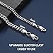 Jewlpire Silver Chain for Men, 4mm Mens Chain Cuban Link Chain Necklace for Men, Stainless Steel Chain Necklace Sturdy & Durable Men's Necklaces 24 inch