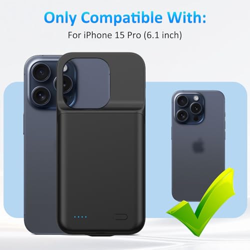 Coque de batterie pour iPhone 15 Pro évite les pannes grâce aux 8500 mAh - 2