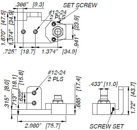 Offset Pivot Hinge, Half Surface, 125 lb.