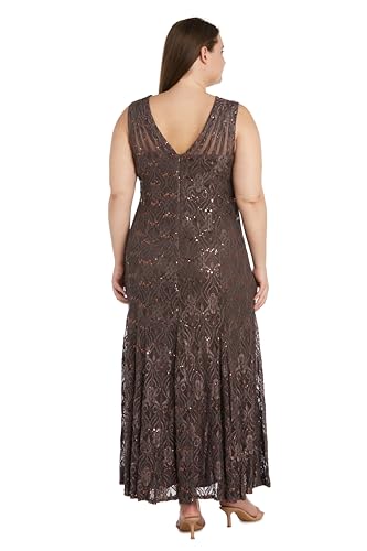 Image of Sleeveless Sequin Lace Mermaid Gown W /Sheer Insets & Strappy Details
