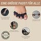 Zehenspreizer – 1 Paar Gel Zehentrenner für überlappende Zehen – Toe Spacer – Silikon-Zehenspreizer Hallux Valgus, Korrektur von Ballenzehen, Toe Separator, Zehenspreizer (Schwarz, Einheitsgröße)